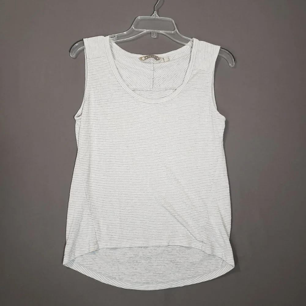 Athleta Breezy Muscle Stripe Tank Sleeveless Casual Shirt Women's Size XS - Picture 1 of 7